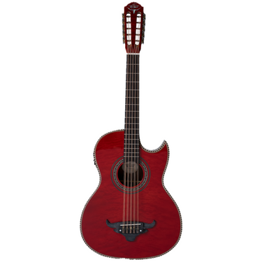 Bajo Quinto Oscar Schmidt Oh32seqtr-u Electroacustico Rojo Transparente
